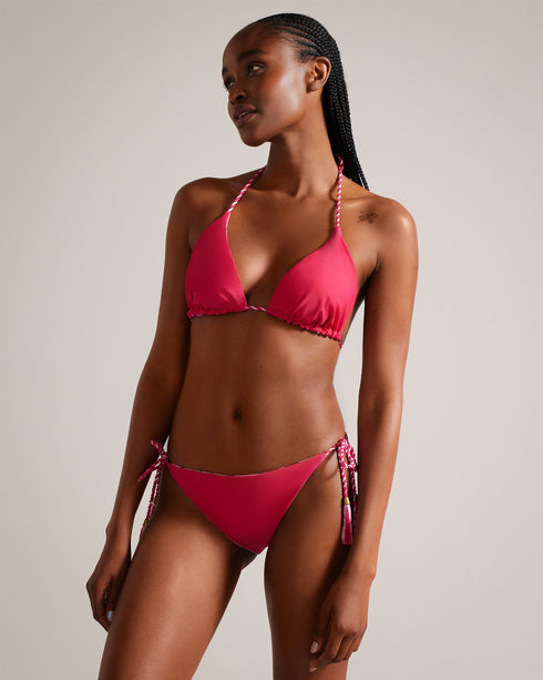 ALEXUSS-Swimwear-Holiday essentials: sun, sand and ALEXUSS. Double up your beachside look with this classic tie-side bikini bottom, whether you're lounging by the pool or riding the waves. Bikini bottom Floral print Striped tie fastening Tassel details Metal hardware Reversible- Ted Baker Romania
